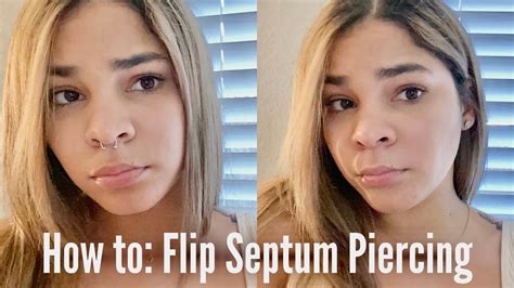 During this healing time, but especially at the start of it, you&x27;ll need to clean your nose often. . Flip septum piercing up